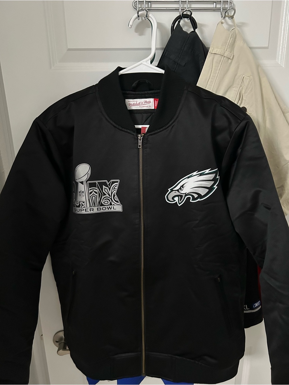 Philadelphia Eagles Mitchell & Ness Super Bowl LIX Champions Bomber Jacket